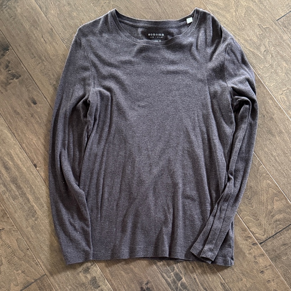 Sonoma Women's Charcoal Long Sleeve Top